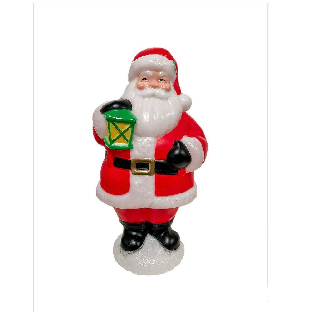 Holiday Santa Claus Blow Mold 11" Battery Operated Light Up Lantern Christmas